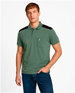 7515 - Chomba Polo Neon Con Bolsillo Y Cuello Tejido